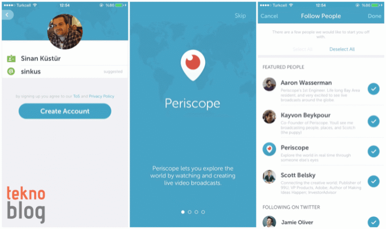 Periscope paylaşım merkezi nedir?